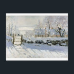 The Magpie, Monet Postcard<br><div class="desc">Oscar-Claude Monet (14 November 1840 – 5 December 1926) was a French painter, a founder of French Impressionist painting and the most consistent and prolific practitioner of the movement's philosophy of expressing one's perceptions before nature, especially as applied to plein air landscape painting. The term ""Impressionism"" is derived from the...</div>