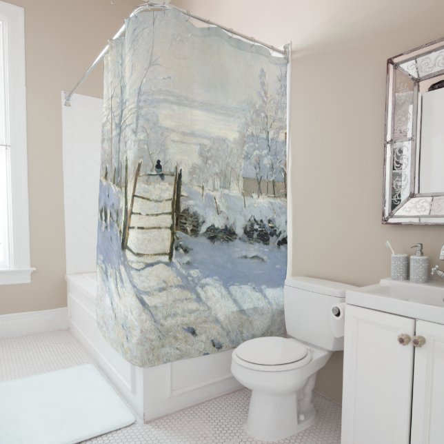 The Magpie, Monet Shower Curtain (In Situ)