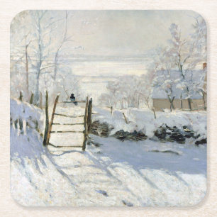 The Magpie, Monet Square Paper Coaster