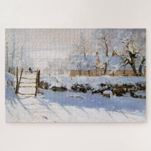 The Magpie (Snowy Winter Scene) (by Claude Monet) Jigsaw Puzzle