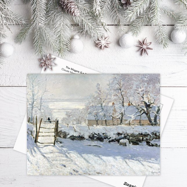 The Magpie Winter Landscape Claude Monet Postcard (Creator Uploaded)