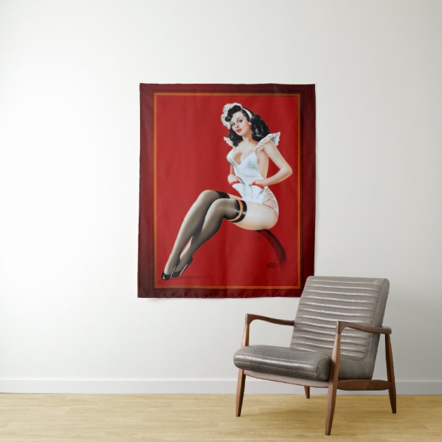 The Maid by Peter Driben Tapestry (In Situ)