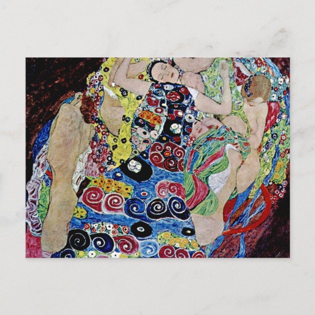 The maiden by Gustav Klimt,art nouveau,art deco,vi Postcard (Front)