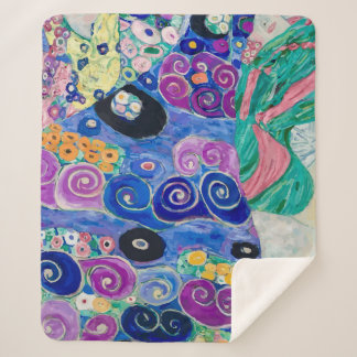 The Maiden by Gustav Klimt Sherpa Blanket