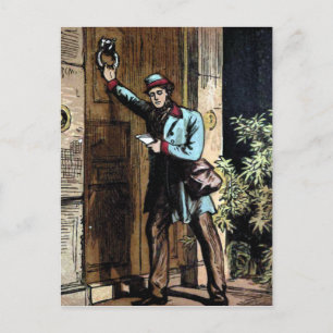 "The Mailman" Vintage Illustration Postcard