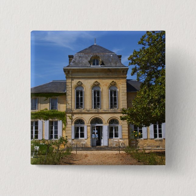 The main chateau building, renovated by 15 cm square badge (Front)