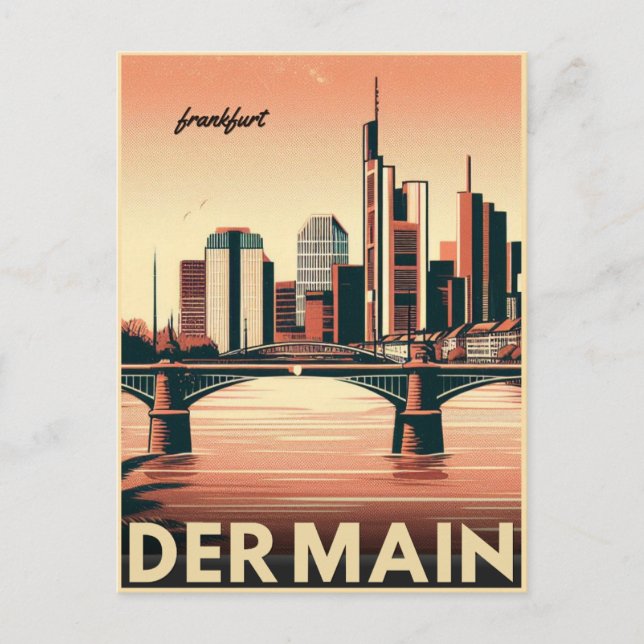 The main river in germany- der main frankfurt postcard (Front)