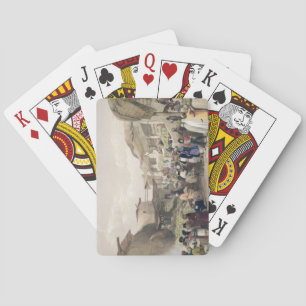 The Main Street in the Bazaar at Caubul, in the Fr Playing Cards