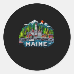 The Maine City In Usa Sticker