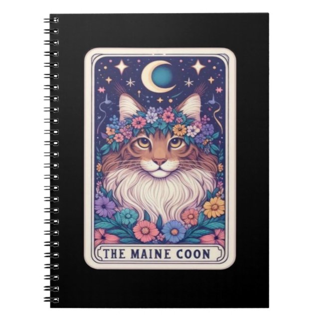 The Maine Coon Cat Tarot Card Notebook Collection (Front)