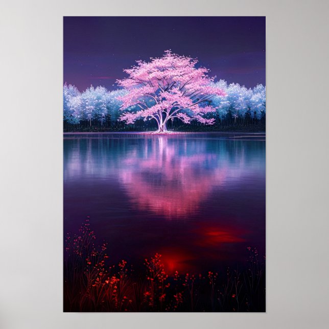 The Majestic Beauty of Blooming Sakura Poster (Front)