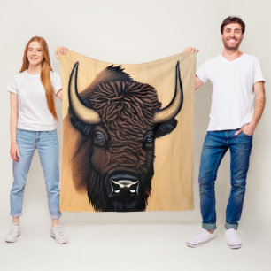The Majestic Bison - A Symbol Of Power And Freedom Fleece Blanket