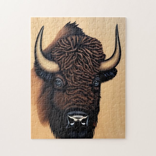 The Majestic Bison - A Symbol Of Power And Freedom Jigsaw Puzzle (Vertical)