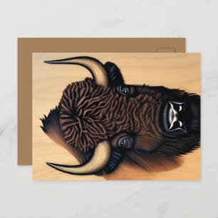 The Majestic Bison - A Symbol Of Power And Freedom Postcard