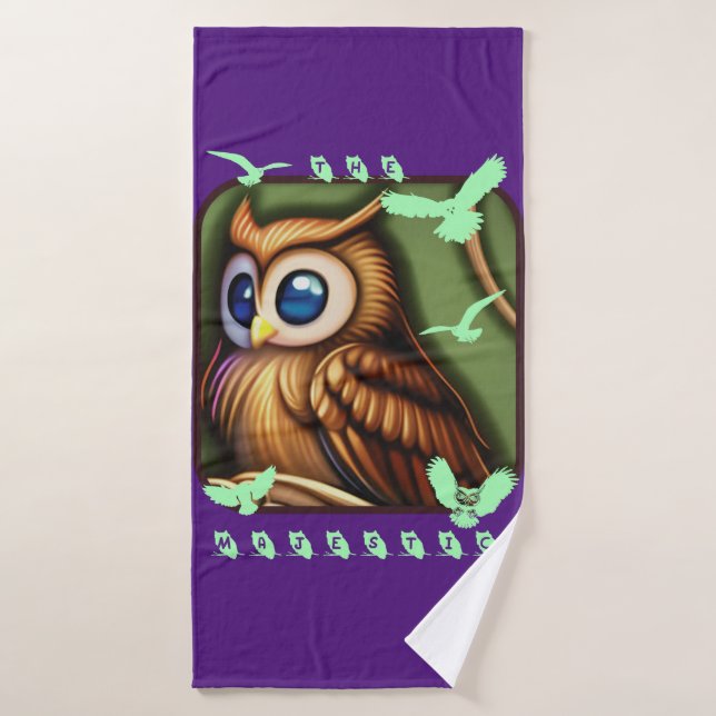 The Majestic Brown Owl Bath Towel (Bath Towel)