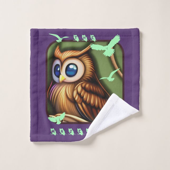 The Majestic Brown Owl Wash Cloth (Wash Cloth)