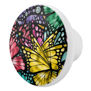 The Majestic Butterfly Ceramic Knob