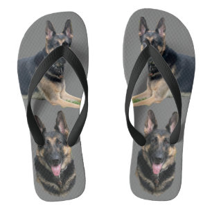 THE MAJESTIC GERMAN SHEPHERD  FLIP FLOPS