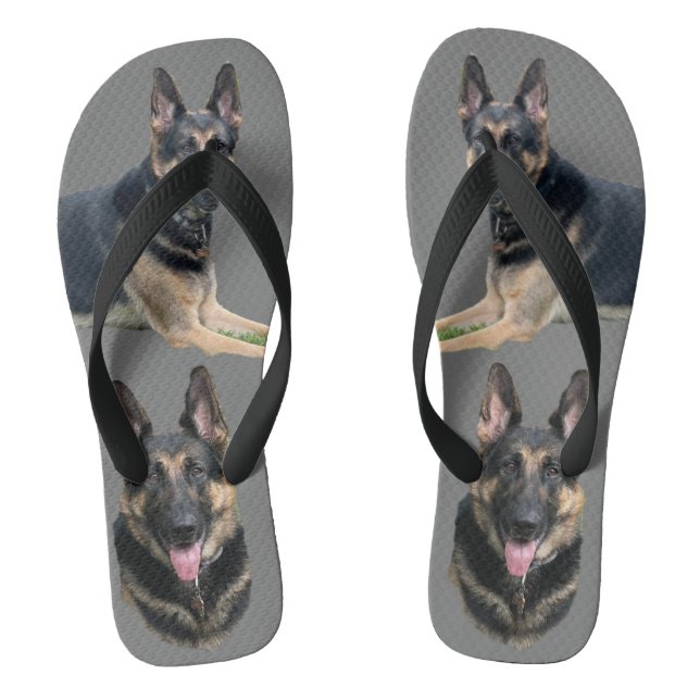 THE MAJESTIC GERMAN SHEPHERD  FLIP FLOPS (Footbed)