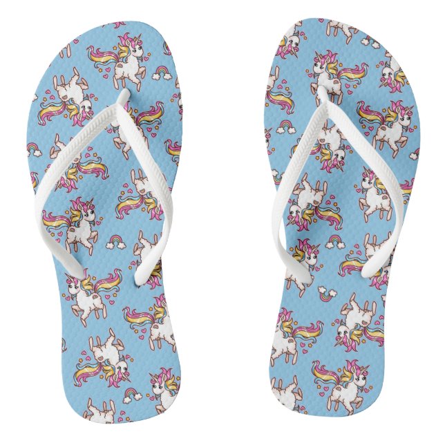 The Majestic Llamacorn Flip Flops (Footbed)