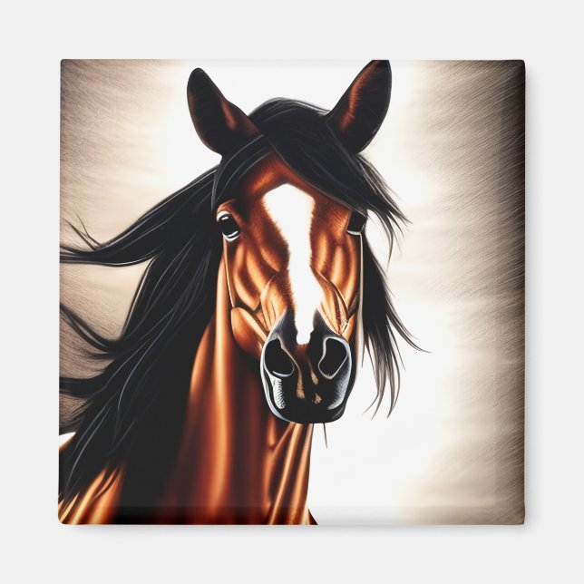 The Majestic Mustang - The Spirt Of Freedom Magnet (Front)