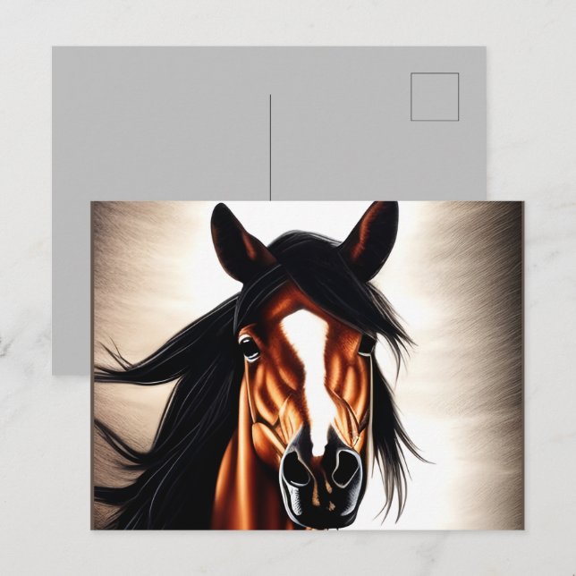 The Majestic Mustang - The Spirt Of Freedom Postcard (Front/Back)