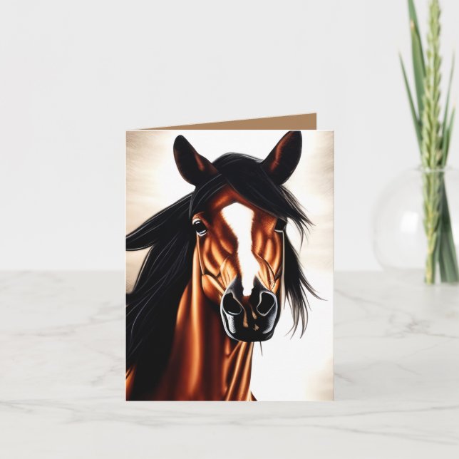 The Majestic Mustang - The Spirt Of Freedom Thank You Card (Front)