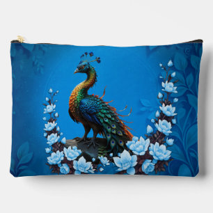 The majestic peacock: A play of colours in nature. Accessory Pouch