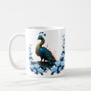 The majestic peacock: A play of colours in nature. Coffee Mug