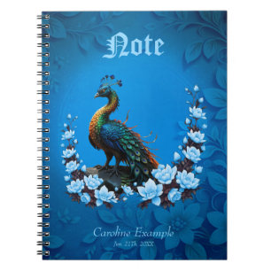 The majestic peacock: A play of colours in nature. Notebook