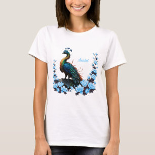 The majestic peacock: A play of colours in nature. T-Shirt