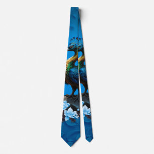 The majestic peacock: A play of colours in nature. Tie