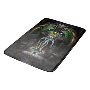 The Majesty Of Trilia Fractal Fantasy Portrait Bath Mat