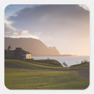 The Makai golf course in Princeville Square Sticker
