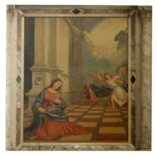 The Malchiostro Annunciation, c.1520 (oil on panel Tile