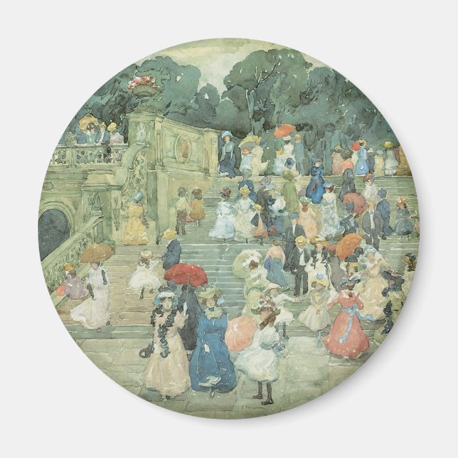 The Mall, Central Park by Maurice Prendergast Magnet (Front)