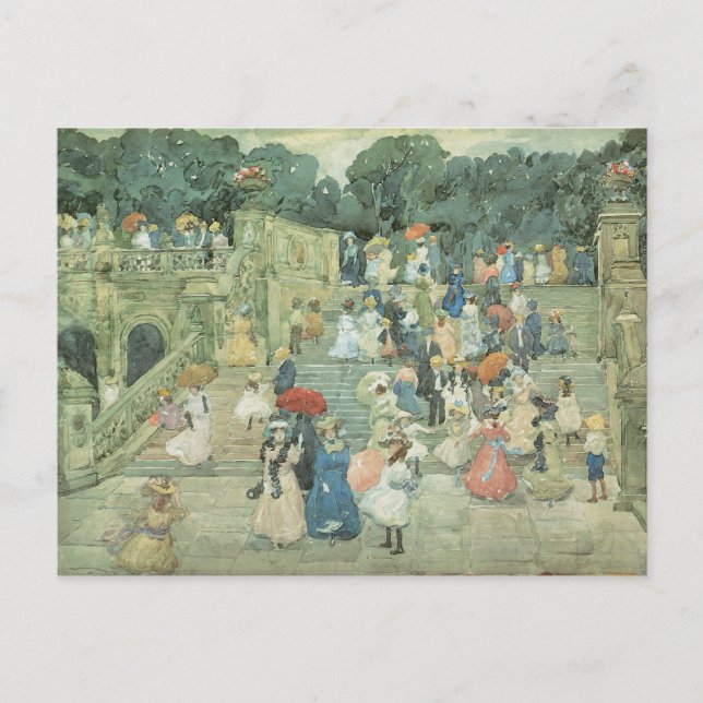 The Mall, Central Park by Maurice Prendergast Postcard (Front)