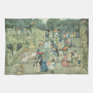 The Mall, Central Park by Maurice Prendergast Tea Towel