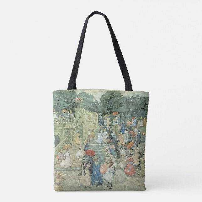The Mall, Central Park by Maurice Prendergast Tote Bag (Back)