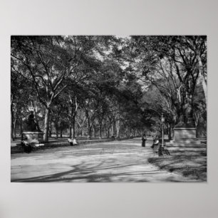 The Mall in Central Park in New York City Poster
