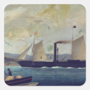 The 'Mallorcan', ship on which George Sand and Cho Square Sticker