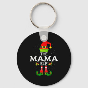 The Mama Elf Christmas Family Matching Pajama Key Ring