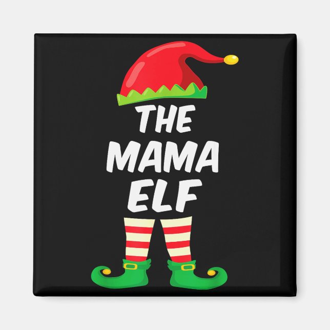 The Mama Elf Family Matching Funny Christmas Costu Magnet (Front)