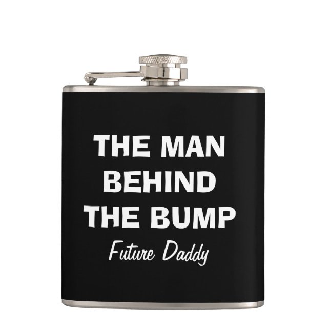 The man behind the bump flask for dad to be (Front)
