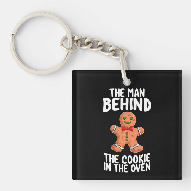 The Man Behind The Cookie In The Oven Christmas Pr Key Ring (Front)