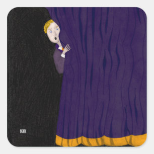 The Man Behind The Curtain Square Sticker