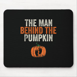 The Man Behind The Pumpkin Halloween Pregnancy Ann Mouse Mat
