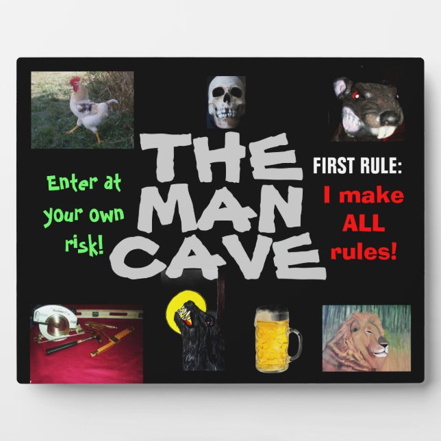THE MAN CAVE CANVAS  PLAQUE (Front)