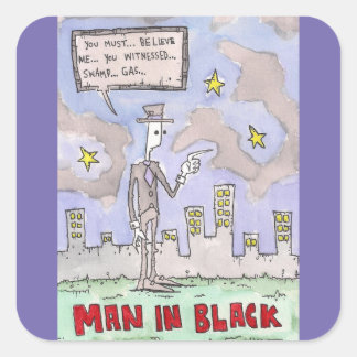 The Man In Black Square Sticker