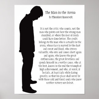 The Man in the Arena 11 X 14 Poster